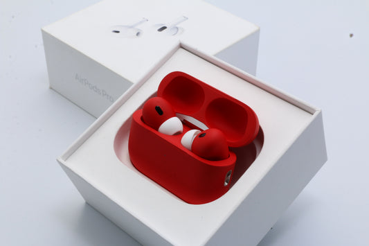 Fully Painted EarBuds  - Matte Red
